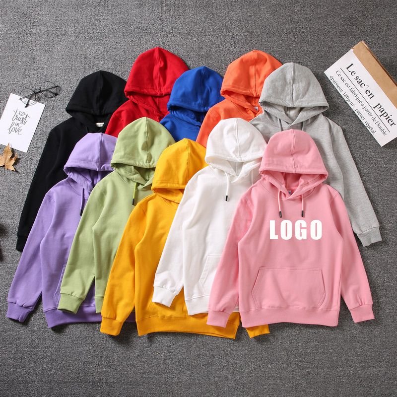 Custom Logo Kid Casual Solid Color Hoodie