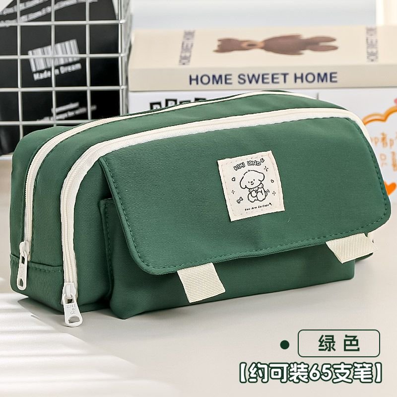 Simple Student Stationery Large Capacity Multi-Layer Zipper Pencil Bag