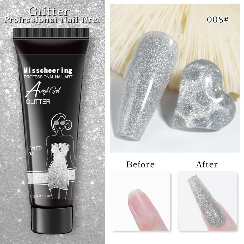 Women'S Pearlescent Crystal Sequins Extender Nail Art