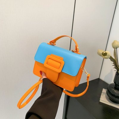 Fashion Contrast Flip Square Shoulder Bag