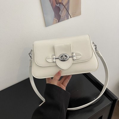 Women Fashion Casual Square Flap Lock Shoulder Bag