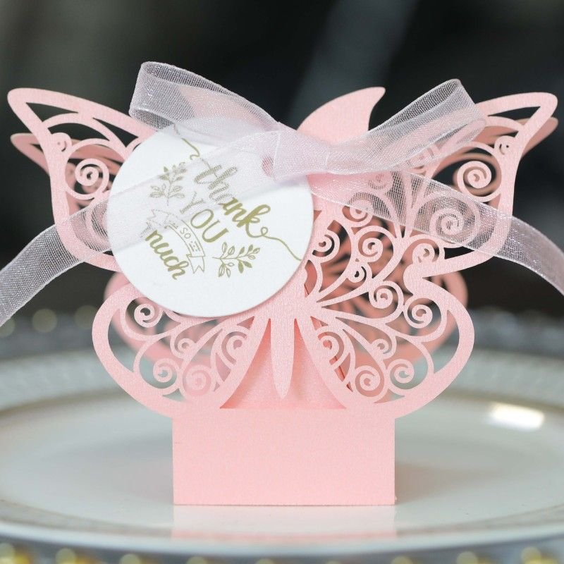 Creative Wedding Party Hollow Three-Dimensional Butterfly Chocolate Candy Packaging Box