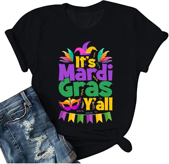 Mardi Gras Short Sleeve Festival T-Shirt