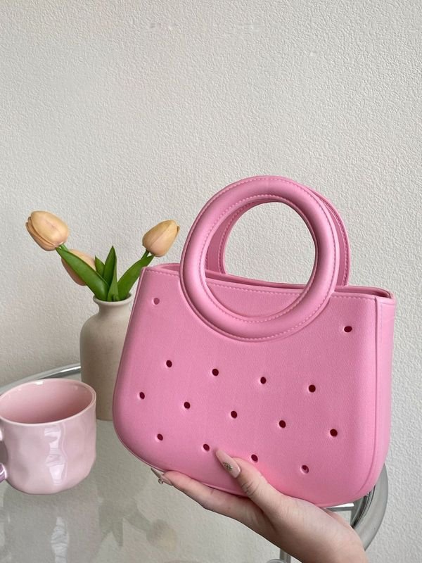 Women Fashion Creative Eva Handle Hole Bag