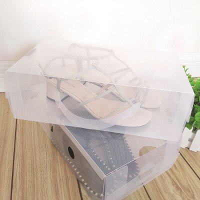 Creative Storage Portable Plastic Transparent Shoe Box Packaging With Handle