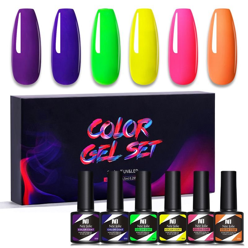 Nail Polish Gel 6 Bottles/set Nail Art Phototherapy Gel Color Barbie Nail Color Coat