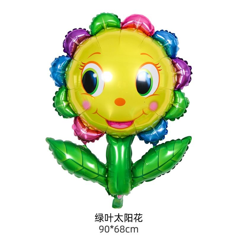 Cartoon Cute Birthday Party Clouds Rainbow Sunflower Smiley Balloon Decoration