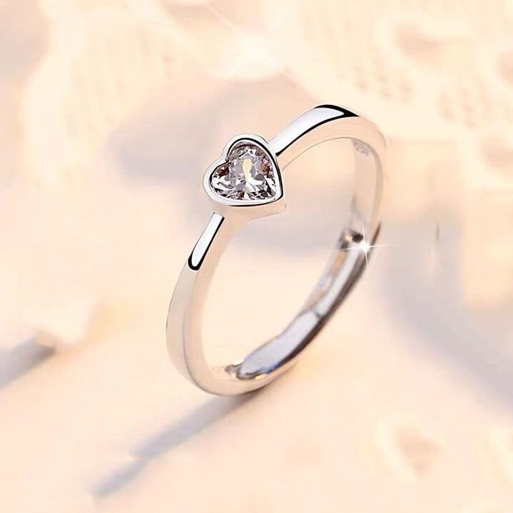 Simple Fashion Hollow Heart Couple Ring