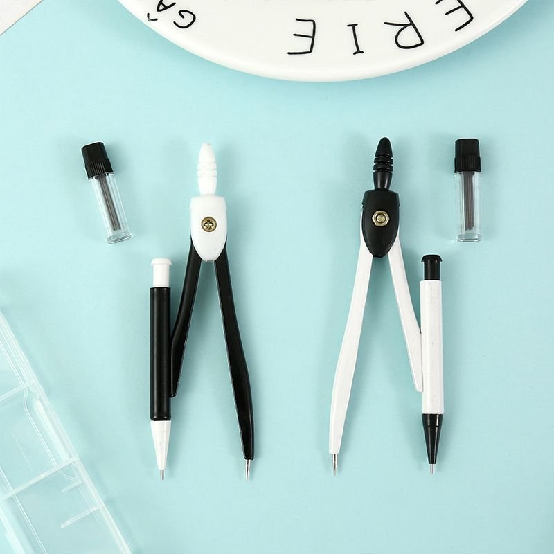 Simple Student Stationery Metal Drawing Compasses Painting Ruler Tool Set