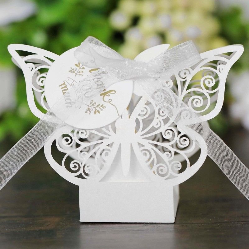 Creative Wedding Party Hollow Three-Dimensional Butterfly Chocolate Candy Packaging Box