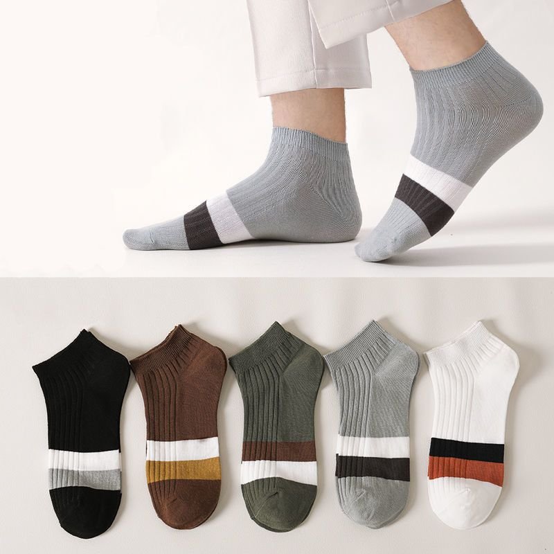 Men Simple Deodorant Sweat-Absorbing Breathable Socks