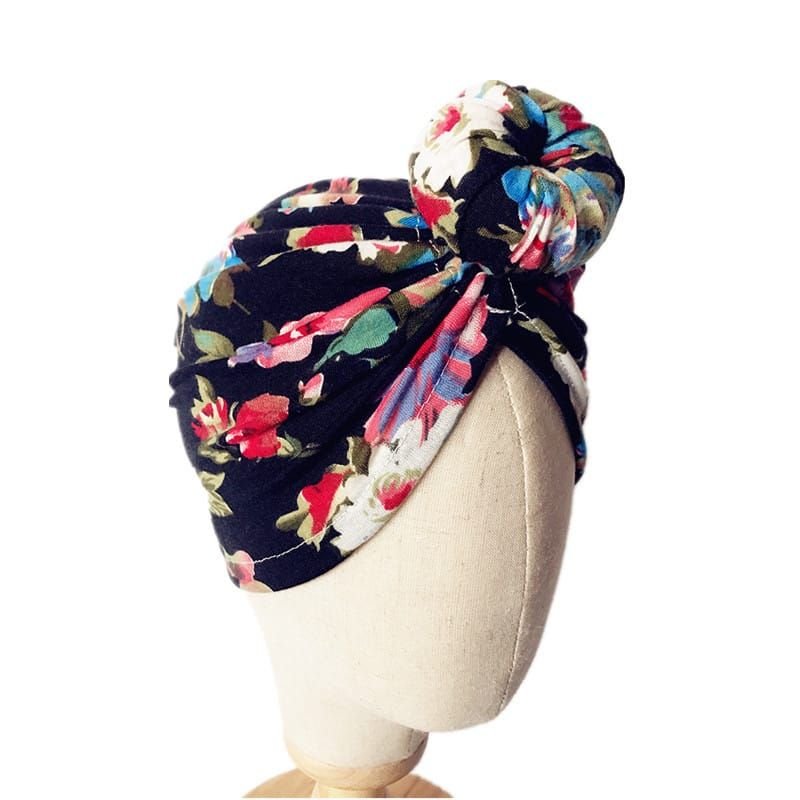 Fashion Leopard Bow Doughnuts Flower Shaped Cotton Hat