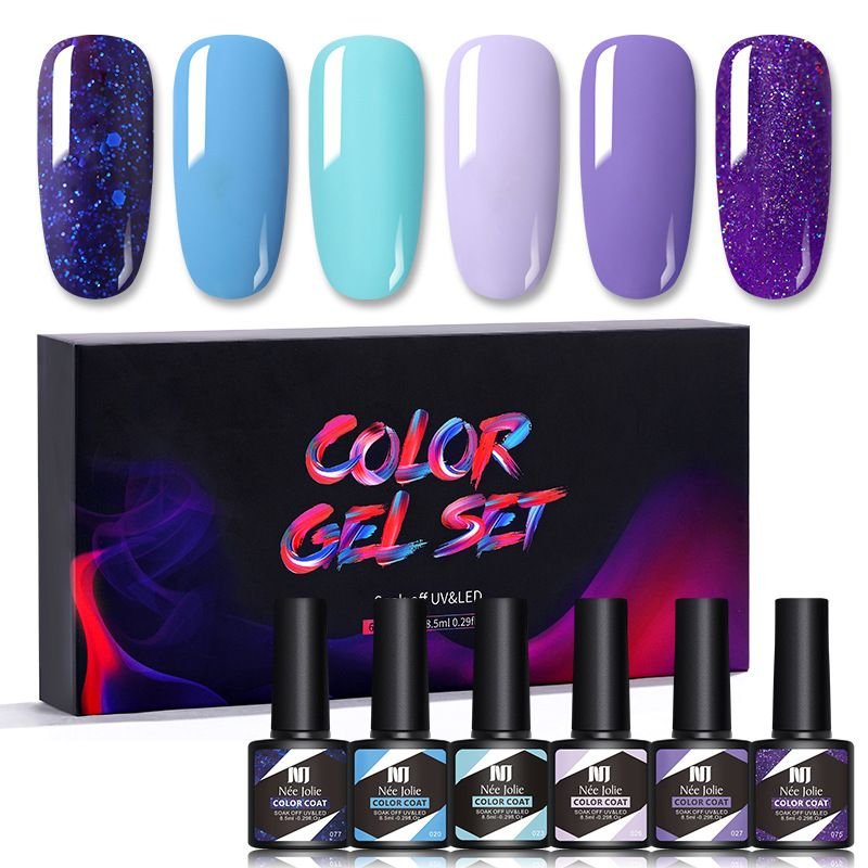 Nail Polish Gel 6 Bottles/set Nail Art Phototherapy Gel Color Barbie Nail Color Coat