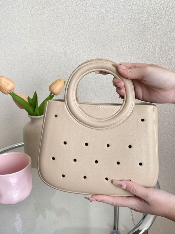 Women Fashion Creative Eva Handle Hole Bag