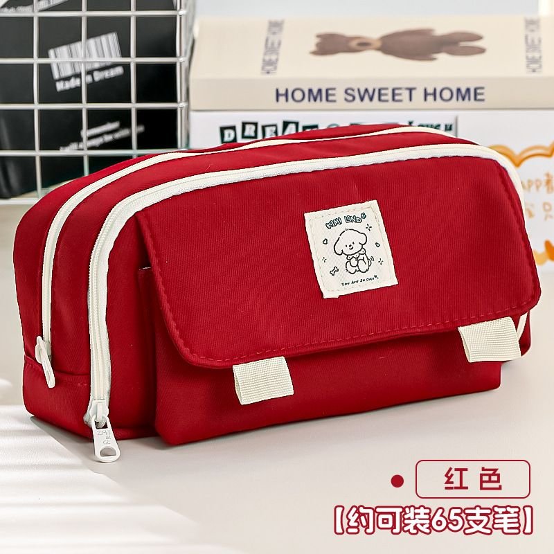 Simple Student Stationery Large Capacity Multi-Layer Zipper Pencil Bag