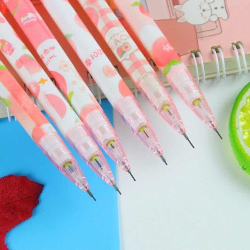 Cartoon Creative Peach Juice Printing Automatic Pencil Student Stationery