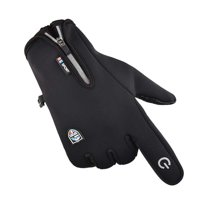 Outdoor Non-Slip Warm Touch Screen Zipper Riding Ski Gloves