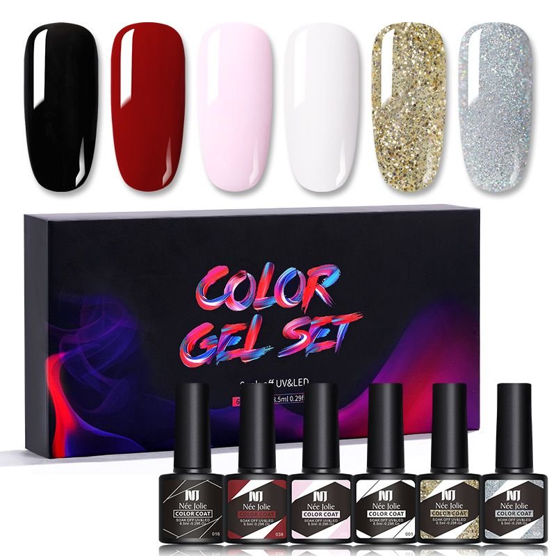 Nail Polish Gel 6 Bottles/set Nail Art Phototherapy Gel Color Barbie Nail Color Coat