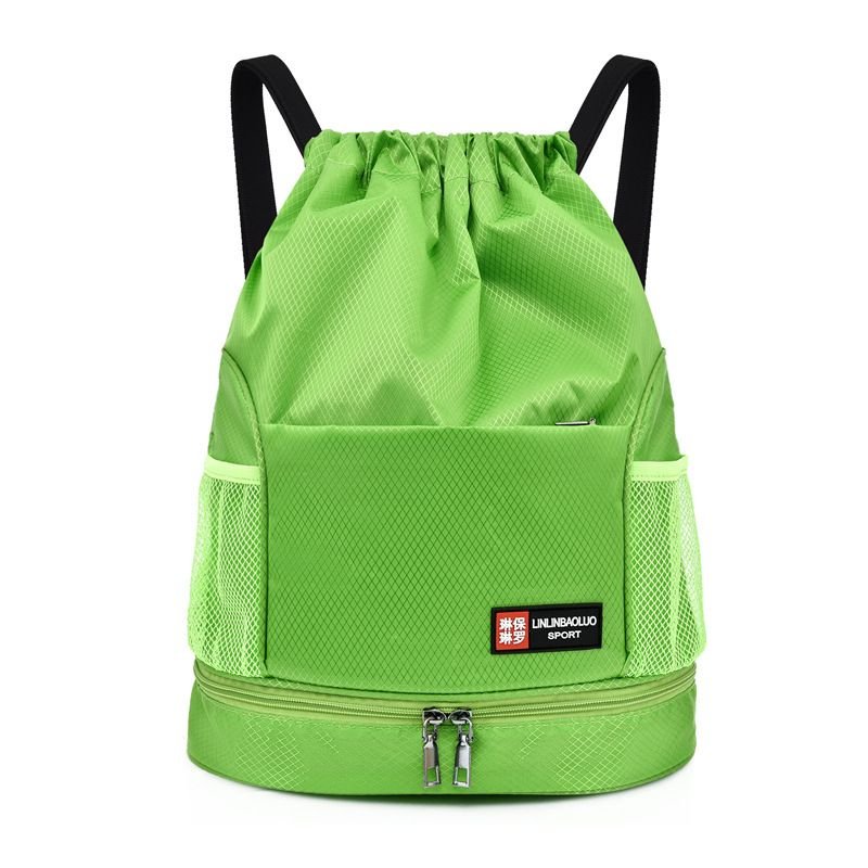 Men And Women Wet And Dry Separation Drawstring Pocket Sports Backpack