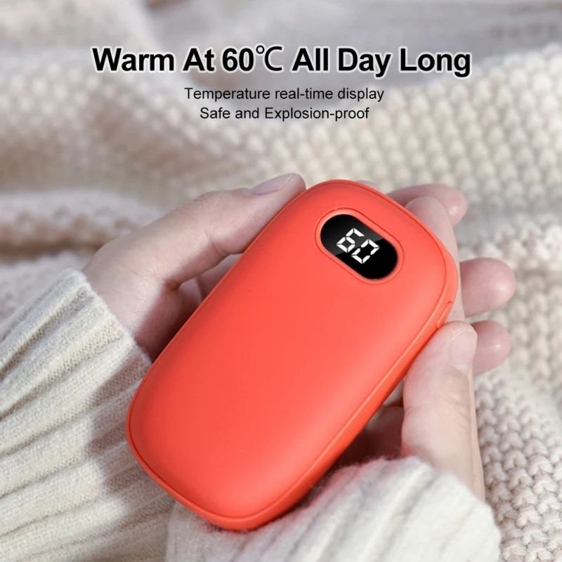 Portable Hand Warmer Power Bank Usb Rechargeable Mini Hand Warmers With Digital Display