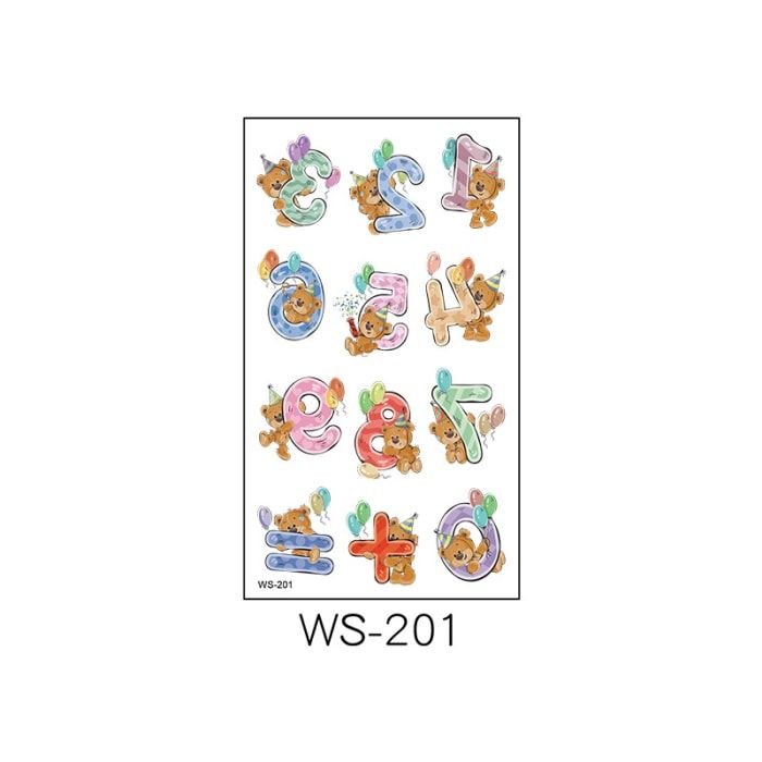 Kids Birthday Party Waterproof Tattoo Sticker