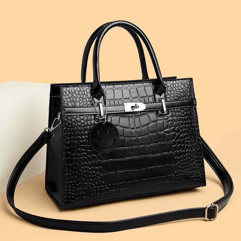 Women Retro Crocodile-Print Large-Capacity Handbags