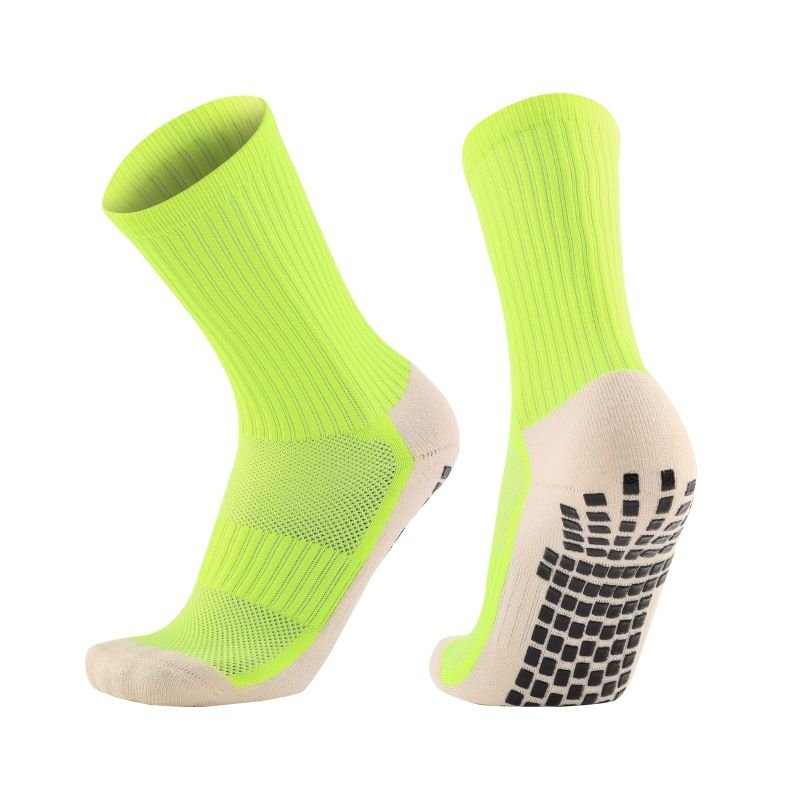 Unisex Color Matching Anti-Slip Thickening Towel Bottom Sport Mid-Calf Socks