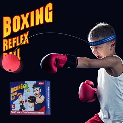 Head-Mounted Boxing Speed Ball Training Reaction Ball Set