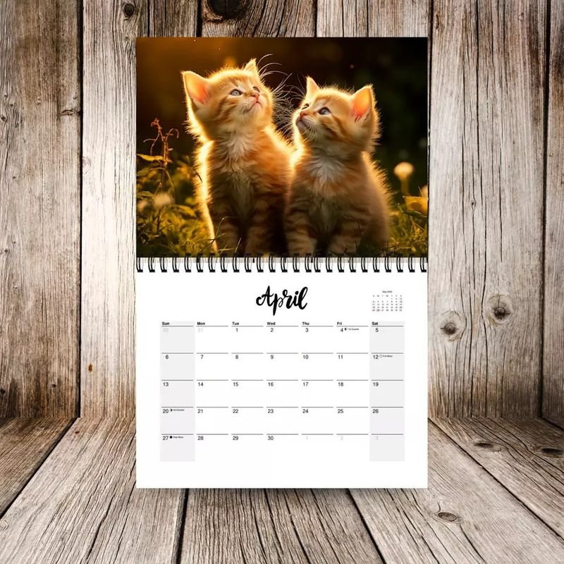 2025 Cartoon Cute Cat Calendar