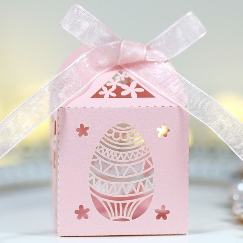 Simple Creative Wedding Easter Party Hollow Rabbit Egg Chocolate Candy Packaging Box