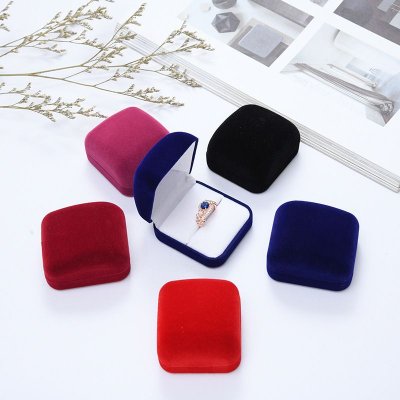 Fashionable Exquisite Velvet Cloth Ring Box Wedding Ring Accessories